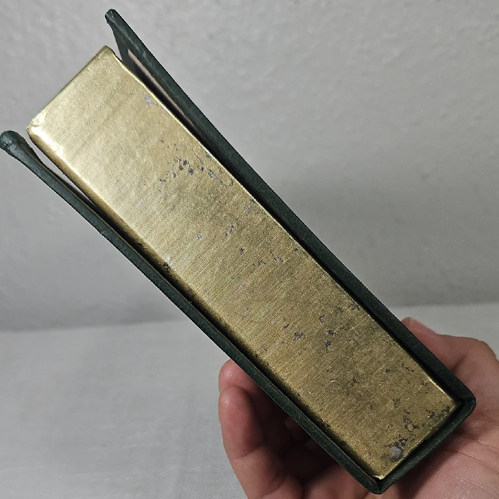 Vintage Reader's Digest Green and Gold Faux Book Velveteen Secret Storage Box